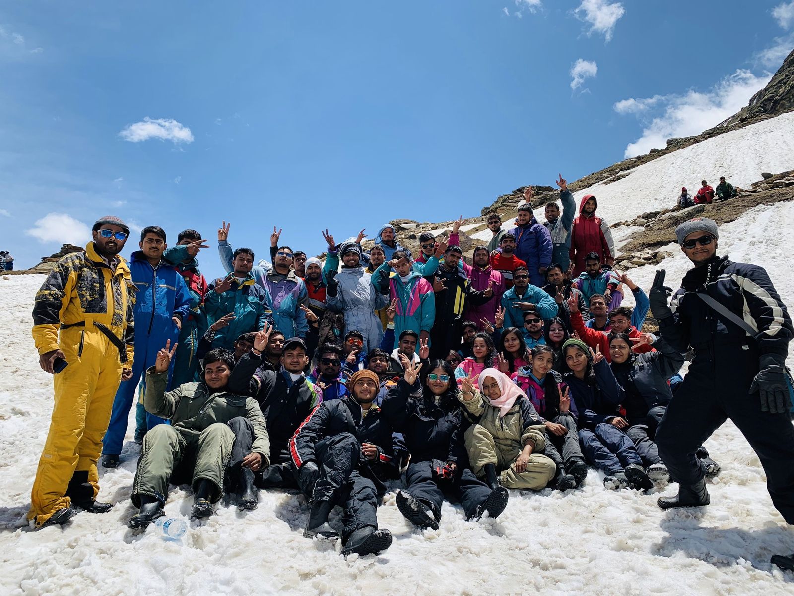 Students on the industrial tour to Manali